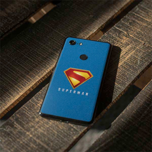 Superman 2025 Classic Superman Shield Emblem Google Pixel 3 Skin